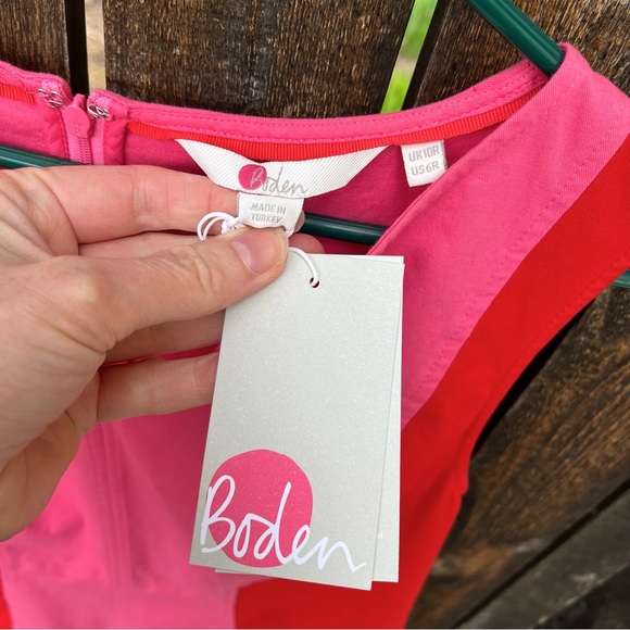 Boden Helena Chino Color Block Dress NWT Sz 6R - Picture 3 of 12